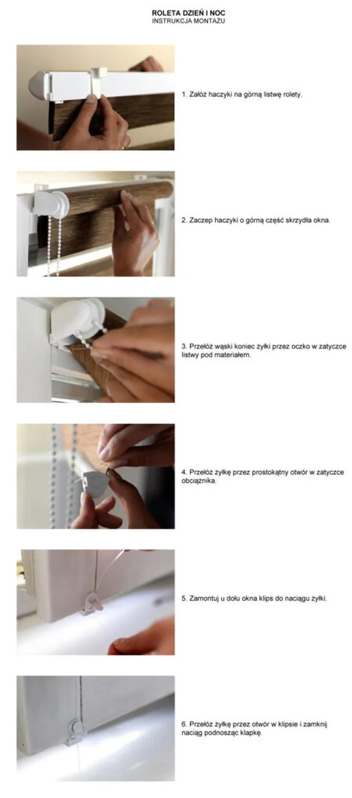 Montaż uchwytu rolety zewnętrznej